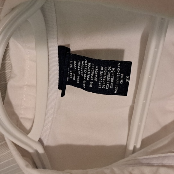 ‼️ White Button Up Dress Shirt sz 2X - Picture 2 of 4